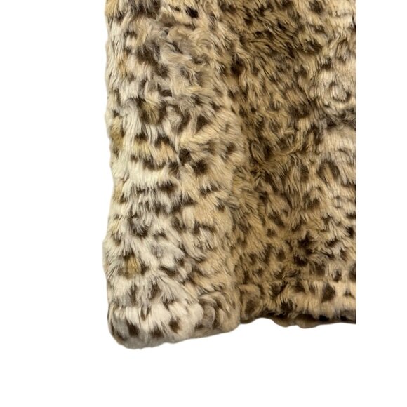 Coldwater Creek XL Faux Fur Leopard Print Vest With Front Zip Closure - Picture 6 of 8